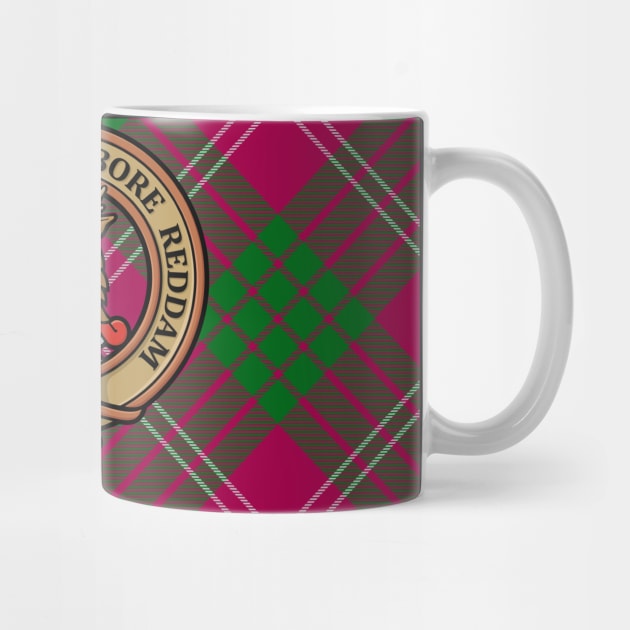 Clan Crawford Crest over Tartan by sifis